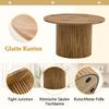 Tavolino in MDF con Diametro 70 cm: Tavolino con Design a Colonna Romana, Struttura Metallica Integrata, Stile Retro-Lusso per il Salotto.