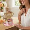 Romantic 3D Award Cup Greeting Cards with Envelope Stereo Love Postcard  Festival Decoration