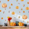 6PC Halloween 3d Pumpkin Window Sticker Home Decoration Self Adhesive Autumn Leaves Wall Art Decal Maple Double-sided Party