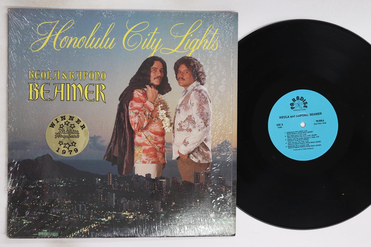 

LP Record KEOLA & KAPONO BEAMER - Honolulu City Lights PR808 PARADISE PRODUC 1978 US Pop Used