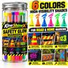 Fluorescent Safety Markers, Bright Neon Markers for Outdoor Marking Traffic Cones House Numbers Signs, Quick Dry Smooth Writing, 6 Colors
