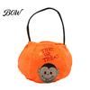 Halloween Gift Bag for Kids Trick or Treat Bucket, 9.8x5.9 Inch Pumpkin Witch Black Cat Plush Large Capacity Candy Holder Tote Bag, Soft Basket