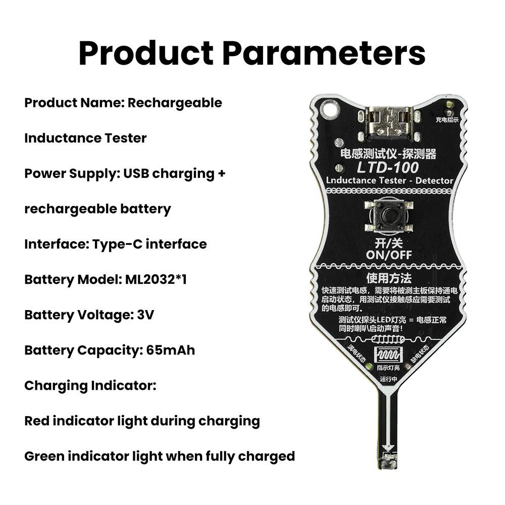 New Inductance Tester Electromagnetic Non-Contact Fault Detection for Phones PCB Motherboard Repair Diagnostics Tool