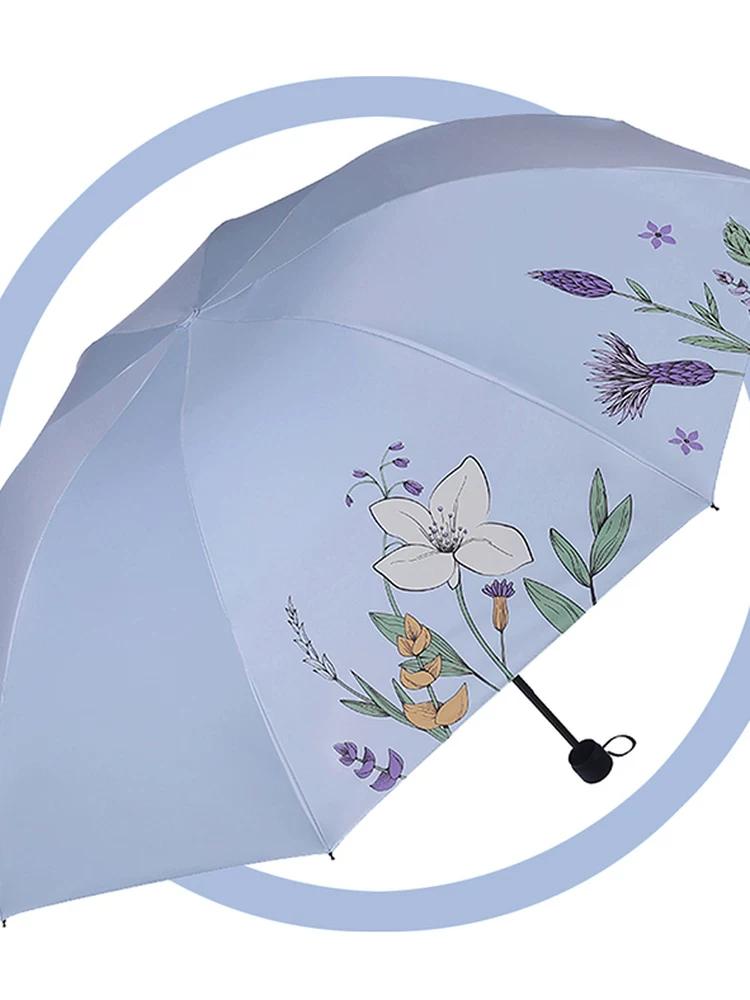 2026 New Model Paradise Umbrella 80% Off Floral Dual-Use Umbrella with Black Coating for Sun Protection and Convenient Sunshade Umbrella