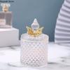 Creative Glass Jar Candle Jar with Lid Multicolor Jewelry Storage Box Round Storage Jar Living Room Home Decoration Accessories