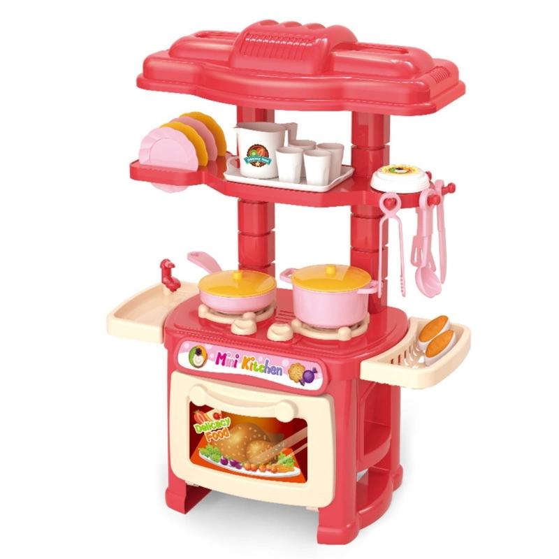 

47 шт. Реалистичная кухонная игрушка для детей Имитация кухонной игрушки Тренировка мелкой моторики Игрушка для готовки Подарок на день рождения для малышей красный