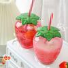 Strawberry Cup Can Insulated Milk Drinking Cups Students Beverage Tea Plastic Party Favors Bottles Water