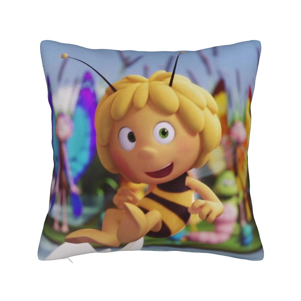 Maya de Bij Met Bloemen Cartoon Kussensloop Merchandise Zacht Kussenhoes Cadeau Sierkussenhoes Huis Multi Maat
