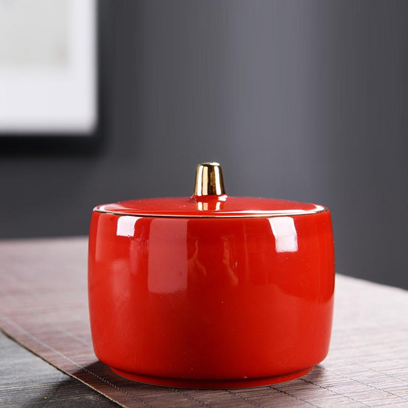 Keramik-Teedose im chinesischen Stil mit Deckel, feine Bonbondose, Tischplatte, Schmuck-Kosmetikbox, Lebensmittel-Vorratsglas, Küchenaufbewahrungsbehälter