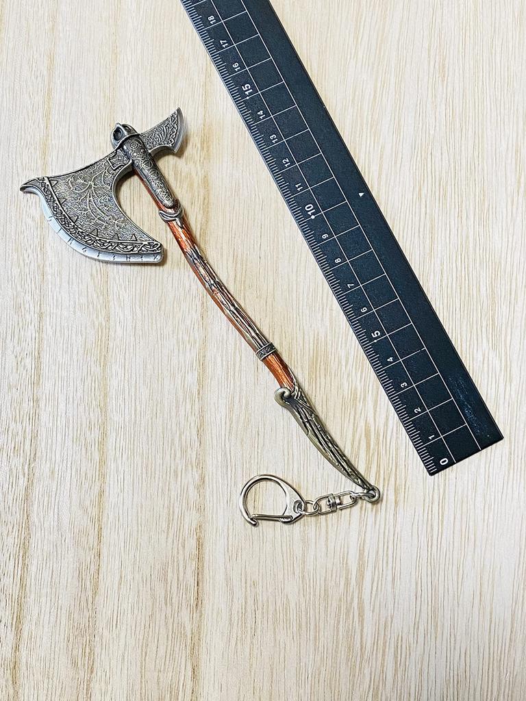 Leviathan God of War Axe Sword Mini Weapon Accessory Keychain Interior