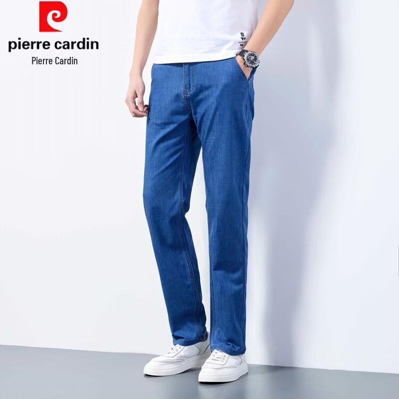 Pierre Cardin Men's Summer Ice Silk Straight Jeans