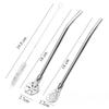2/4Pcs Bombilla Gourd Yerba Mate Filter Easy Cleaning 2 IN 1 Straw Spoon Tea Filter  Bar Accessories