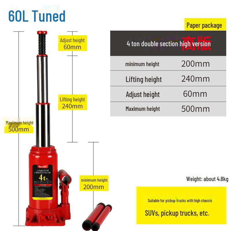 Hydraulic Car Jack for Off-Road Tire Changes (2T/3T)