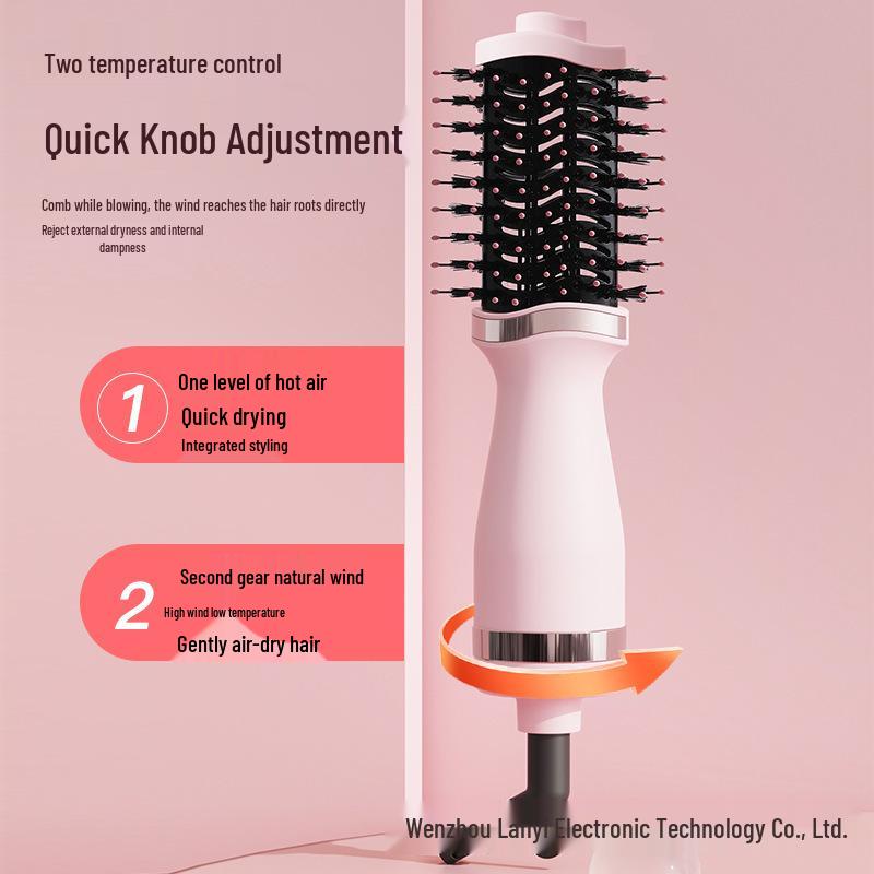 Multifunctional Hair Dryer and Straightening Comb – Dual-Use Hot Air Comb for Curling and Straightening Without Hair Damage.