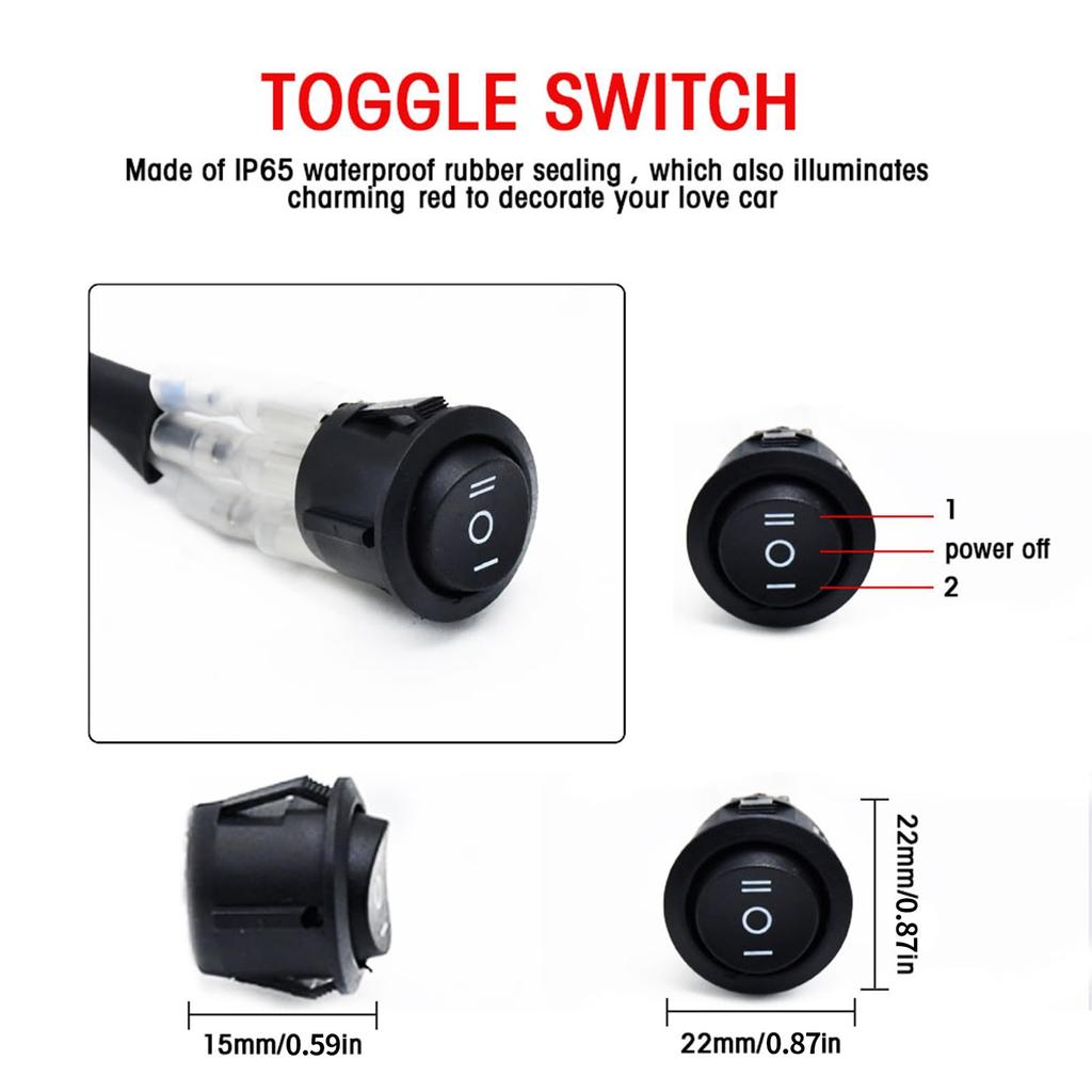Snsowed LED Light Bar Wiring Harness Kit, 480W 2 Lead