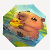 Capybara Themed Travel Umbrella-8 Ribs Automatic Opening and Closing, Portable Folding Design, Compact and Stylish Umbrella Suitable for Out