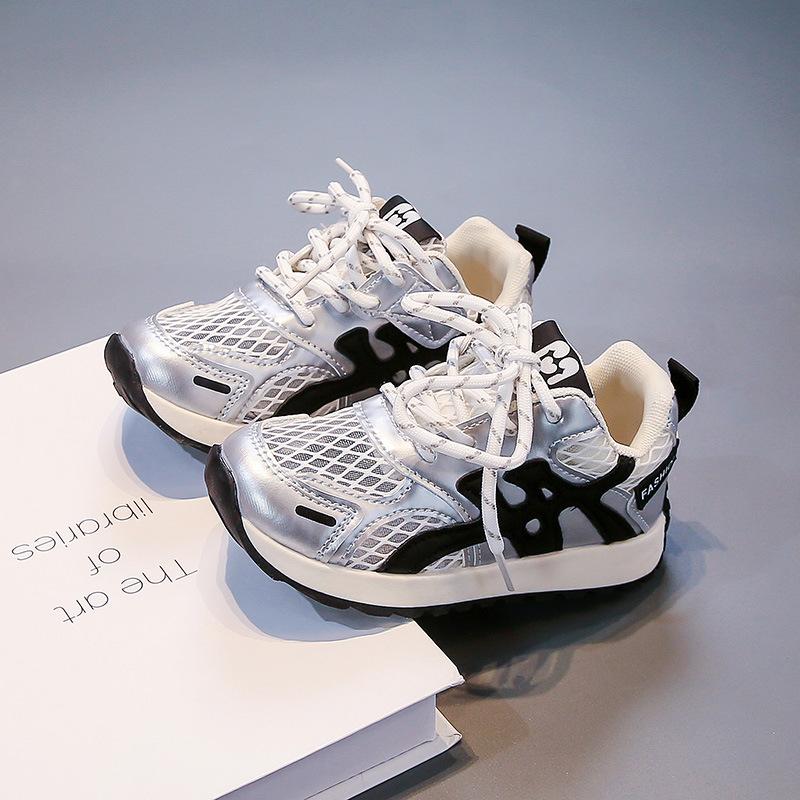 Popular single net breathable sports shoes 2025 summer new fashion versatile boys baby casual shoes girls single shoes