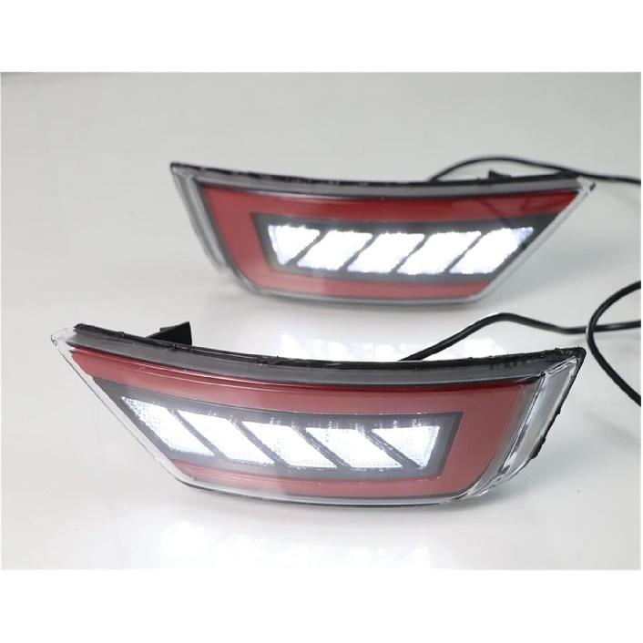 Car Right Rear Bumper Reflector Lights Rear Fog Lamp Assembly, Compatible For Ford Escape Kuga 2013 2014 2015 2016 2017 2018(Blue 2pcs)