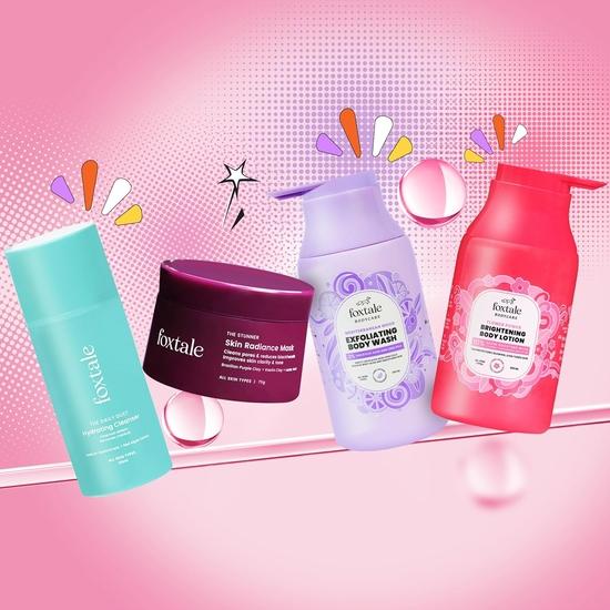 Foxtale Holi Aftercare Combo | Exfoliating Body Wash with 2% Salicylic Acid & Zinc PCA for Body Acne | Skin Radiance Mask with Brazilian Purple Clay