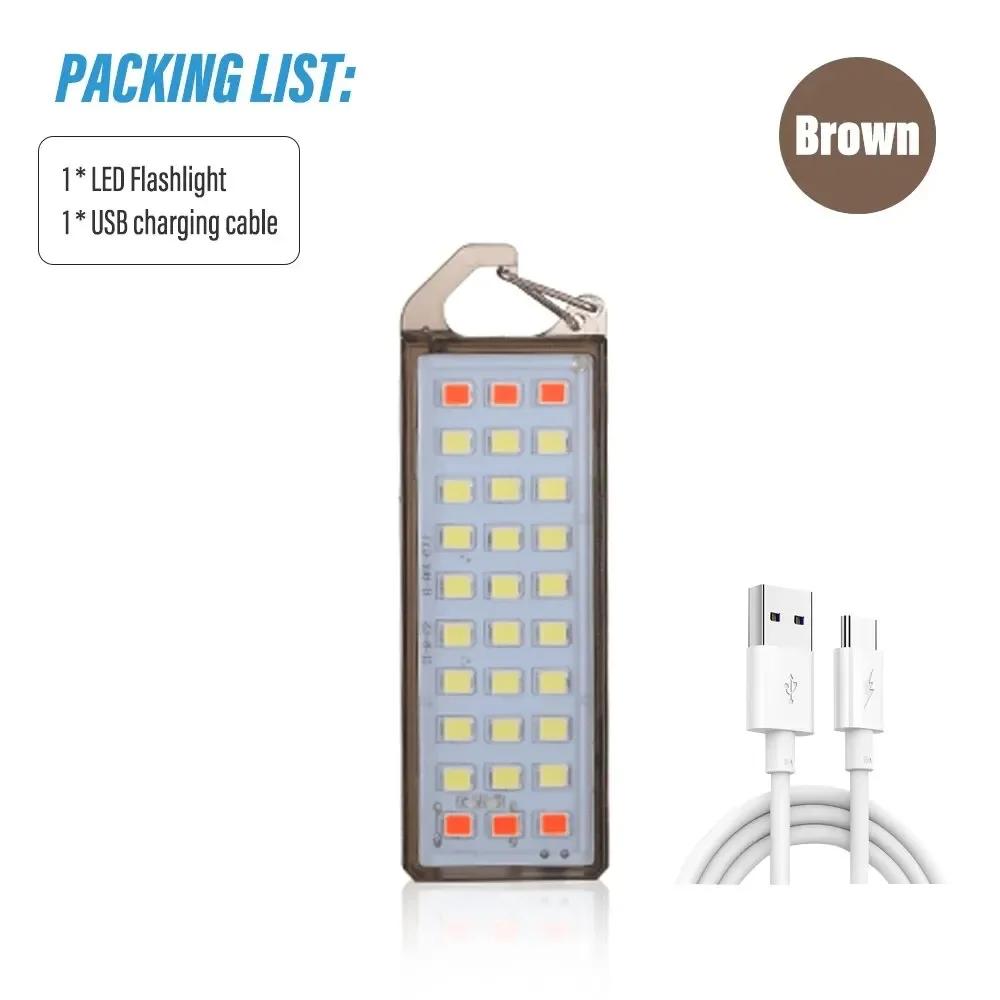 LED Keychain Portable EDC Flashlight Work Light Type-C Rechargeable Mini Torch Camping Pocket Lantern Outdoors Portable Lantems