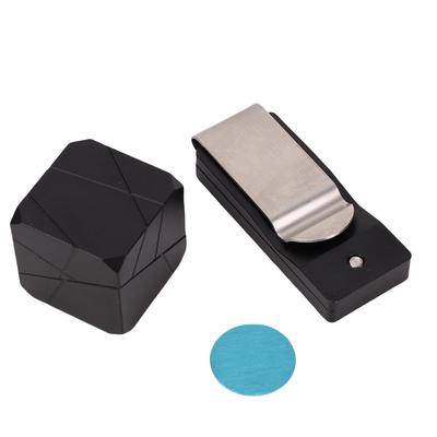 Poolkreidehalter Billardkreideetui Tragbare Billardqueuekreidebox mit Gürtelklemme 6063 Aluminiumlegierung Schwarz