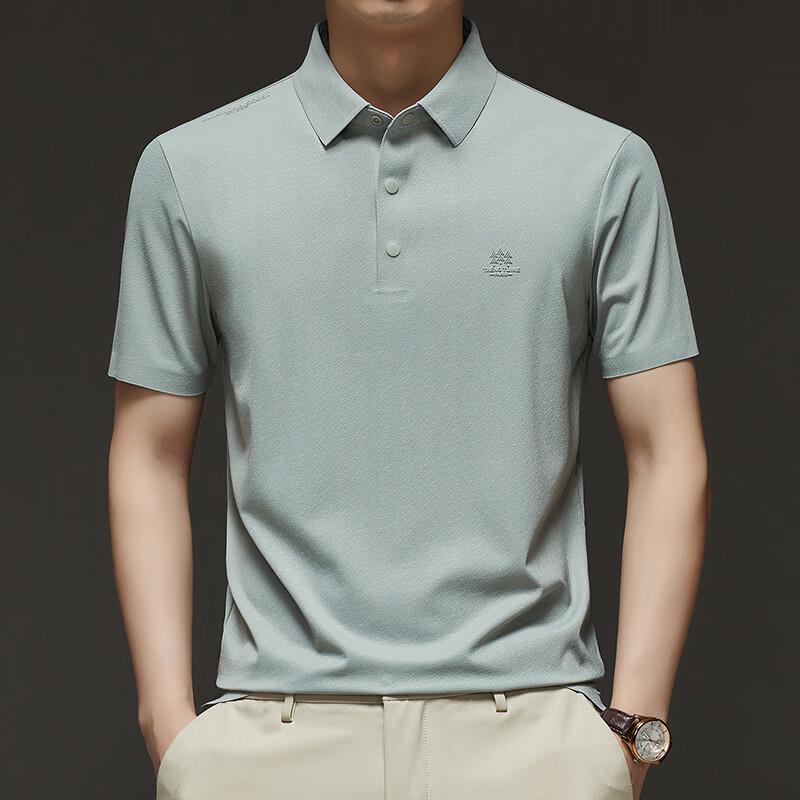 Firstview Men s Short Sleeve Resin Snap Polo Shirt L