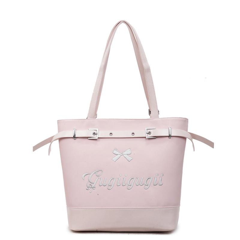 

Large-capacity commuter tote bag women s summer 2025 new casual shoulder bag fashionable versatile backpack розовый