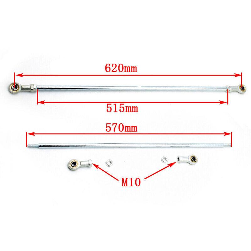 Go Kart Front Axle Kit Go Kart Steering Set Tie Rod Wheels Trike Kit Drift Trike Axle For DIY Go Kart ATV