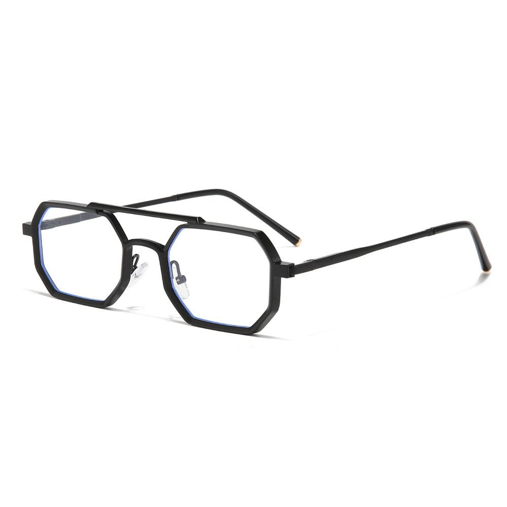 Fashion Metal Frame Polygonal Sunglasses Women Men Vintage Double-bridge Punk Sun Glasses Driving Goggles Retro UV400 Shades