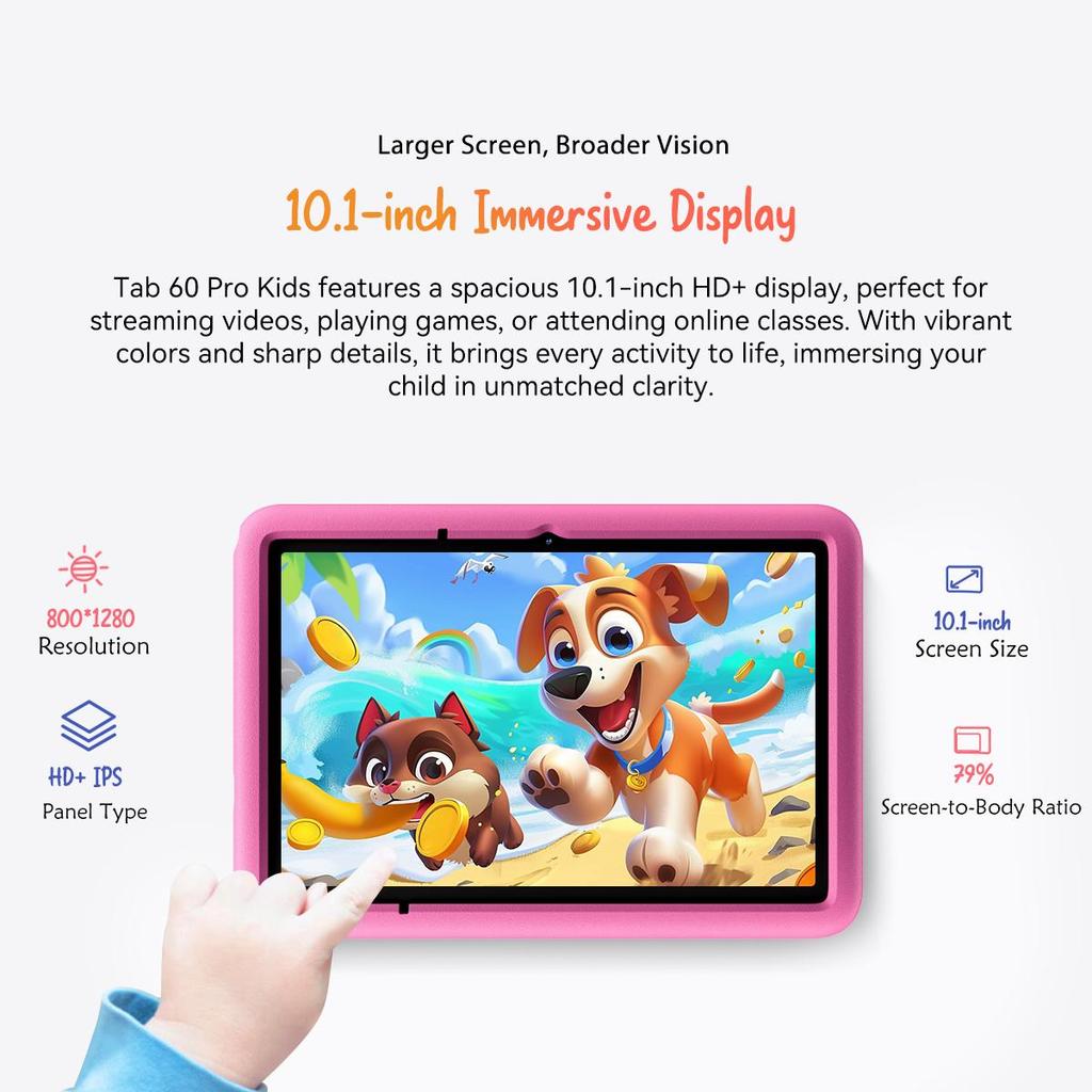 Blackview Tab 60 Pro Kids 10,1 Zoll RAM 4GB ROM 128GB Android 15 WiFi 6 Widevine L1 4G Tablet