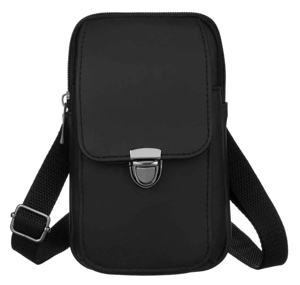 Leder Handtasche Geldbörse DHN-201-CLB-6472 Schwarz