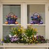 Flowers Halloween Pumpkin Fruit Basket Glass Showcase Home Decor Stickers Wall