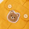 Cute Bear Embroidered Dog Vest with Fleece Lining, Denim Pet Harness Vest for Small Dogs Chihuahua Yorkie