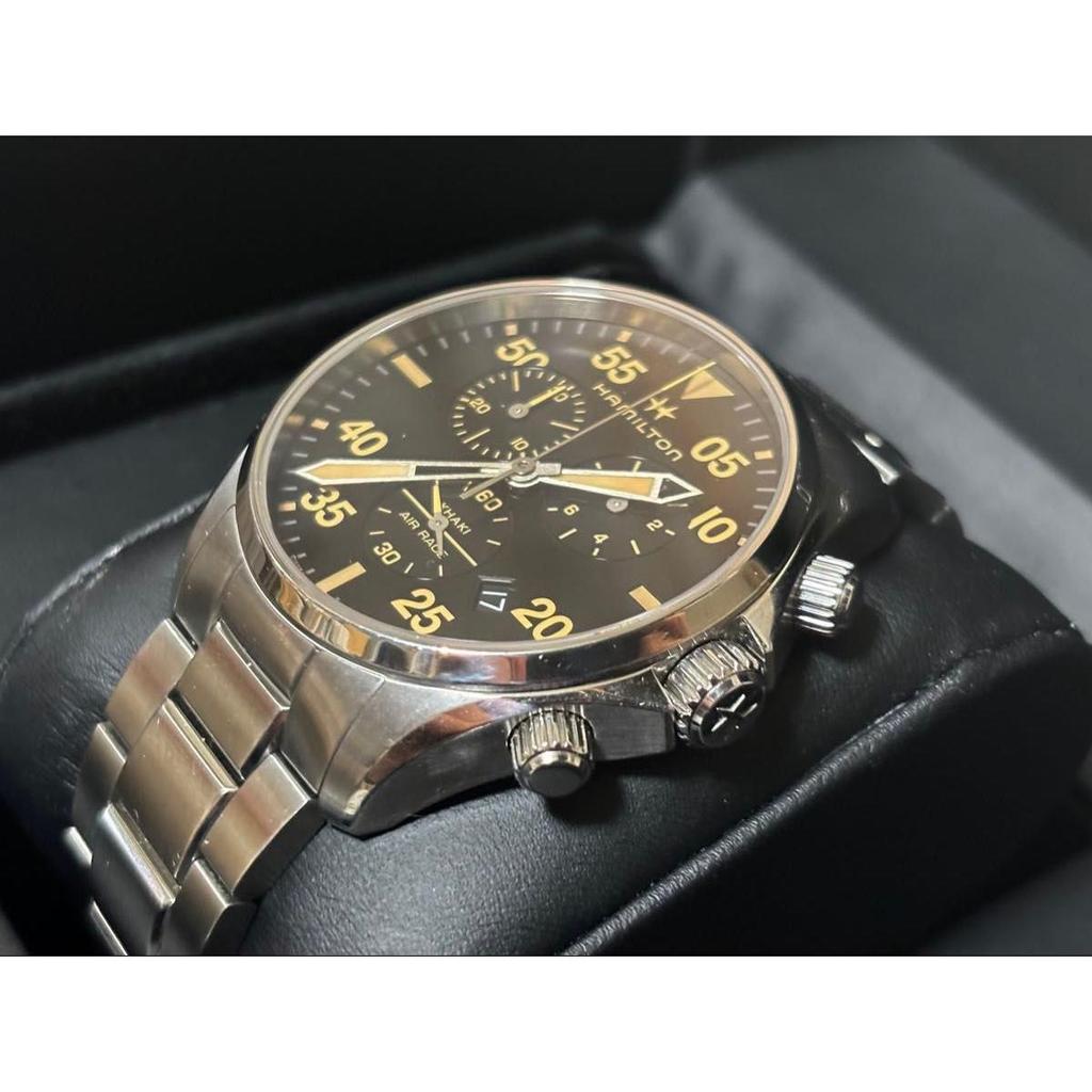 Used HAMILTON Khaki Aviation Pilot H767220 Very Good Condition