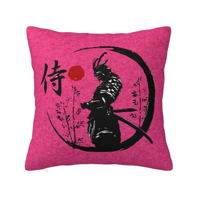 Custom Japanese Samurai Warrior Throw Pillow Decorative Katana Bushido Luxury Cushion Cover Velvet Pillowcase