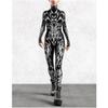 Unisex Gothic Network Jumpsuit Adult Punk Bodysuit Halloween Zentai Suit Festival Party Morphsuit Rave Outfits Aerial Yoga Dress