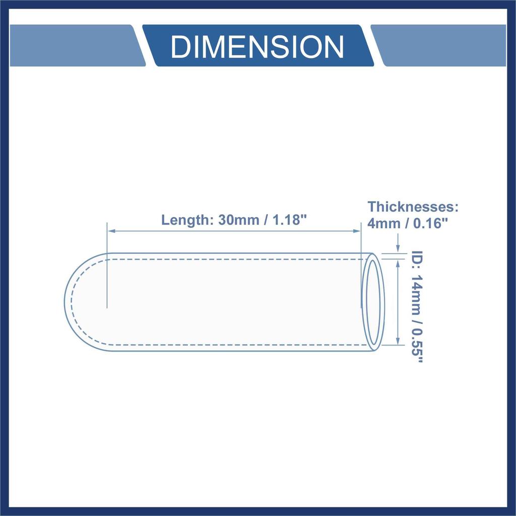 ARISELIFT Silicone Cap, Inner Diameter 14mm, Length 30mm, Hose Band