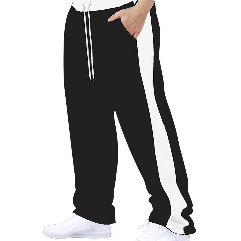 QICED Men's Fashion Casual Solid Color Print Pants & Capris Casual Chic