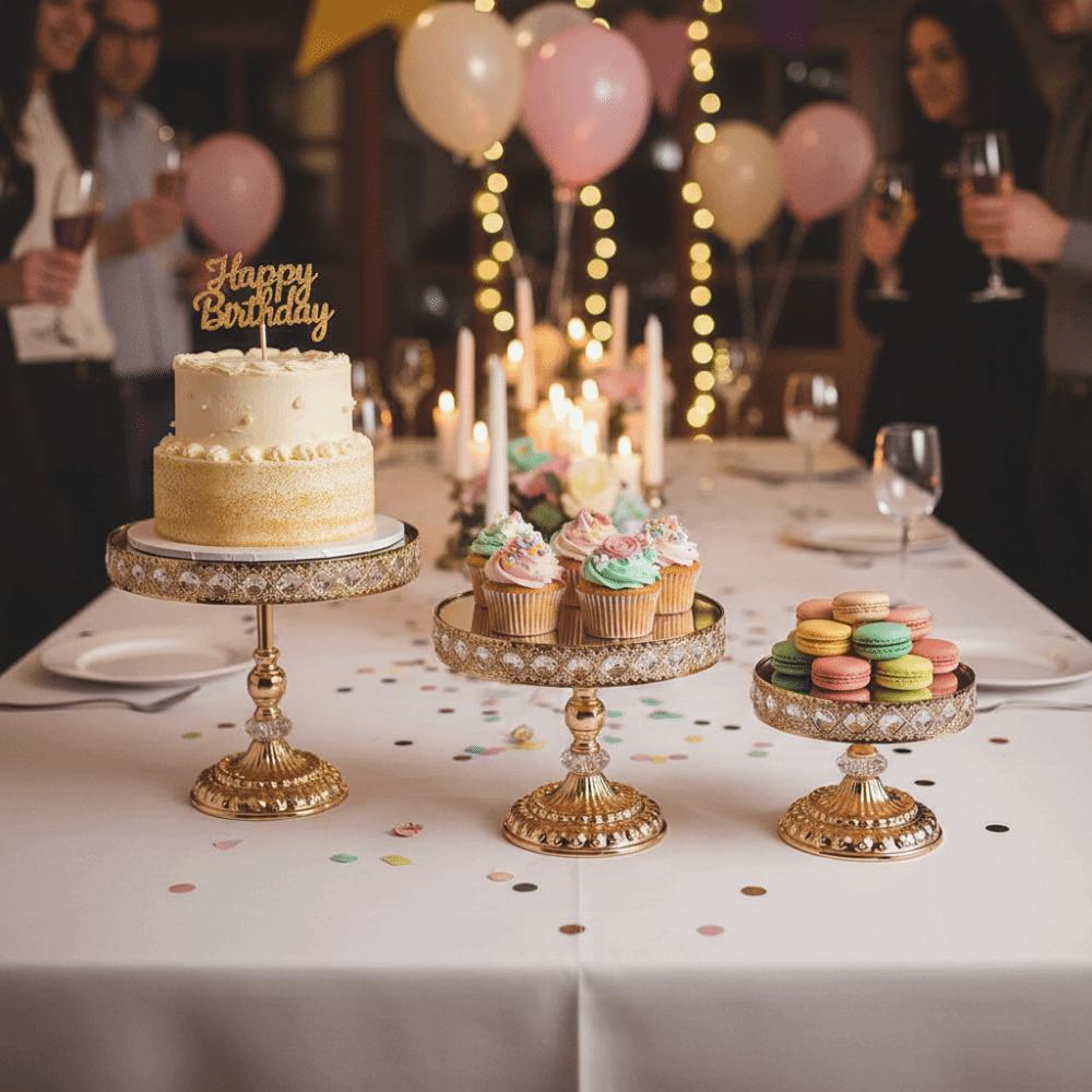 Gold Cake Stands Reusable Display Stand Practical Dessert Display Rack Dessert Table