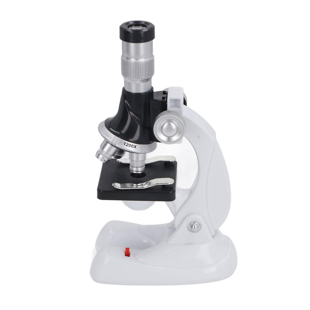 Kids Microscope Kit 100X 600X 1200X Magnification 3 Objective Lens Microscope Toy for Scientific Educational Experiment