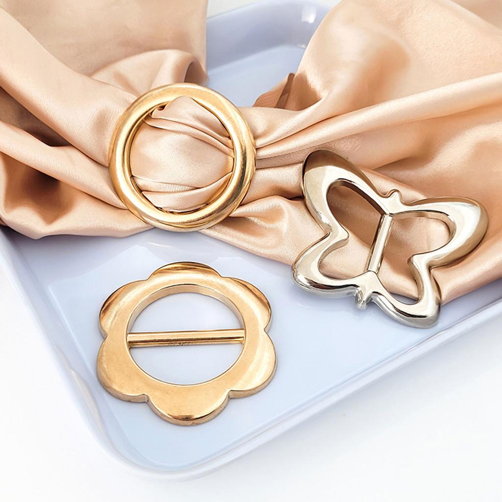 Practical Multiple Type Veil Weights DIY Components Western Simple Elegant Style Metal Belt Buckle for Adult Unisex