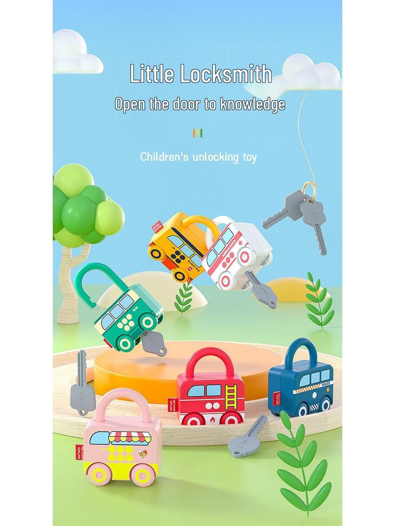 Sliding Toy Car - Educational Padlock Vehicle for Kids
