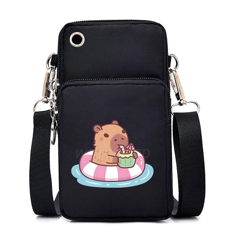 Casual mobile phone bag cute printing new messenger bag Korean version versatile small bag vertical change bag