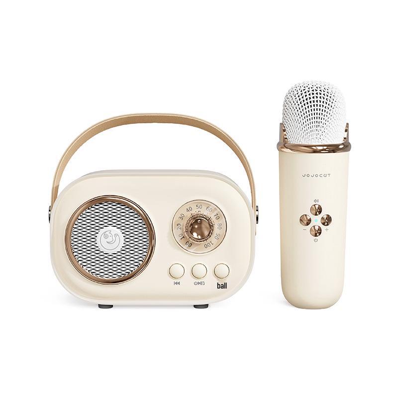 Retro Bluetooth Speaker with Integrated Portable Microphone - Mini Wireless Speaker Gift