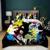 Top Skateboard Comforter Cover Hip Hop Style Bedding Set Colorful Rainbow Tie-Dye Decor Hippie Polyester Duvet Cover Youth