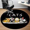 1pc Cartoon Cats Friends Office Round Area Rug, Under Office Chairs Bedroom Living Room Home Decor  A1022254