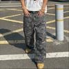 American Drape Floor Pants Men's 2026 Autumn Lazy Camouflage Washing Straight Pocket Overalls