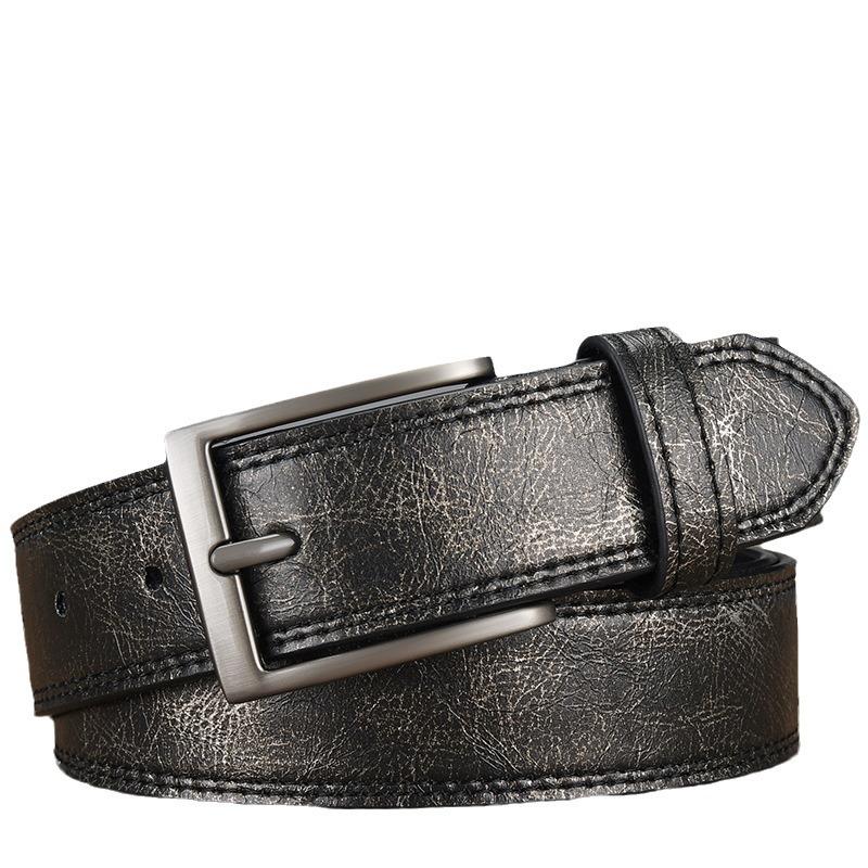 Belt Men's Needle Buckle Retro Belt Fashionable Casual Pu Men's Wide Belt Versatile Pants Belt New Belt