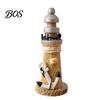 Hand Polished Wooden Figurine Rustic Wood Lighthouse Figurine, Nautical Ocean Beach Sculpture, Souvenir Decoration Handcrafted Coastal Tabletop