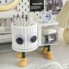 Rotating Cosmetic Organizer: Dust-proof Makeup Brush Holder, Desktop Pen Cup, Lipstick & Eyeshadow Storage.